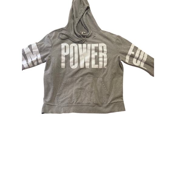 Athleta XL GREY HOODIE “I am powerful” - Picture 2 of 6